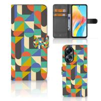 OPPO A58 4G | Telefoon Hoesje | Funky Retro | Portemonnee hoesje