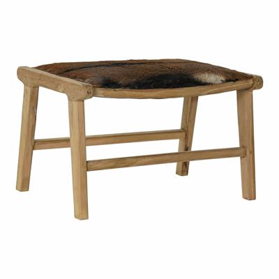 Kruk DKD Home Decor 8424001823215 Bruin Multicolour Natuurlijk Teakboom 65 x 47 x 42 cm
