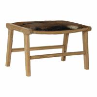 Kruk DKD Home Decor 8424001823215 Bruin Multicolour Natuurlijk Teakboom 65 x 47 x 42 cm