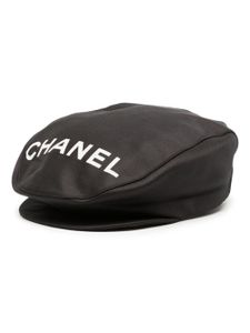 CHANEL Pre-Owned casquette à logo imprimé (1990-2000) - Noir