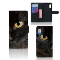 Samsung Xcover Pro | Telefoonhoesje | Met pasjeshouder | Zwarte Kat