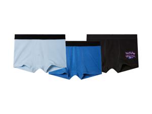 pepperts! 3 jongens boxers (158/164, Zwart/blauw/lichtblauw)