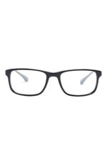 Emporio Armani lunettes de vue rectangulaires à plaque logo - Noir