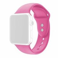 Siliconen sportbandje - Lichtroze - Dubbele druksluiting - Geschikt voor Apple Watch 42mm / 44mm / 45mm / 49mm - thumbnail