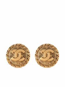 CHANEL Pre-Owned boucles d'oreilles CC à fermoir clip (années 1980)