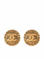 CHANEL Pre-Owned boucles d'oreilles CC à fermoir clip (années 1980)