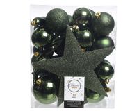 Kerstboomversiering Mix 33 st. - Dennengroen - Decoris Kerstboomversiering Mix 33 st. - Dennengroen - Decoris