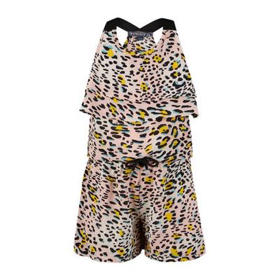 Retour Denim jumpsuit Ilaya met dierenprint roze/geel/zwart Retour Denim jumpsuit Ilaya met dierenprint roze/geel/zwart