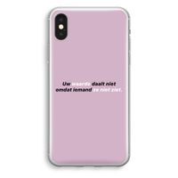 uw waarde daalt niet: iPhone XS Transparant Hoesje