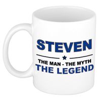 Steven The man, The myth the legend cadeau koffie mok / thee beker 300 ml