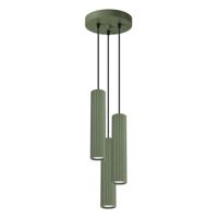 Hanglamp KARBON 3P olijfgroen