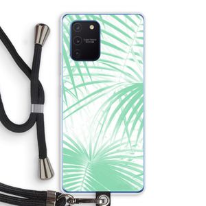 Palmbladeren: Samsung Galaxy Note 10 Lite Transparant Hoesje met koord