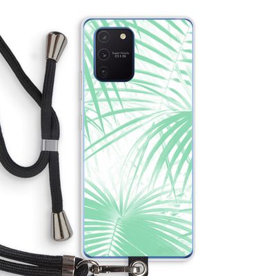 Palmbladeren: Samsung Galaxy Note 10 Lite Transparant Hoesje met koord