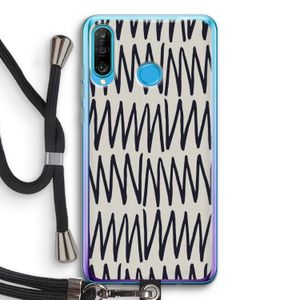 Marrakech Zigzag: Huawei P30 Lite Transparant Hoesje met koord