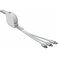 DeLOCK 85850 USB-kabel 0,98 m 2.0 USB A USB C/Micro-USB B/Lightning Zilver, Wit
