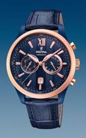 Horlogeband Festina F16998 Leder Blauw