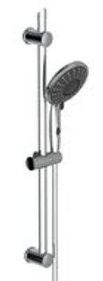 FLORENZ doucheset, 5 functies, stang 70 cm, chroom antikalk nozzles 5 functies en knop voor waterstop functie douchekop: Ø ca. 15 cm metalen douchestang, lengte: ca. 70 cm wandbevestiging in