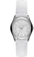 Horlogeband Armani AR1752 Leder Wit 14mm
