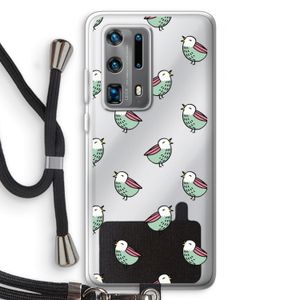 Vogeltjes: Huawei P40 Pro Plus Transparant Hoesje met koord