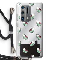 Vogeltjes: Huawei P40 Pro Plus Transparant Hoesje met koord