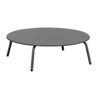 Leen Bakker - Bijzettafel Montreal - Antraciet/ - Ø80 Cm - Metaal - Grijs - H25 Cm
