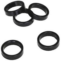 VWP balhoofdtussenring spacer alu 10mm 1.1/8" zwart p/5