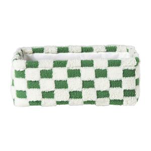 Mand checks klein - groen/wit - 11x30x20 cm