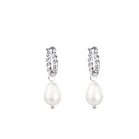 Go Dutch Label Oorringen Twisted Pearl Zilver