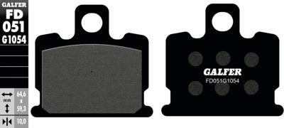 GALFER Brake pad fd051 g1054 organic