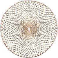 1x Ronde onderleggers/placemats voor borden goud 30 x 45 cm   -