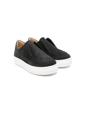 Andrea Montelpare mocassins en daim - Noir