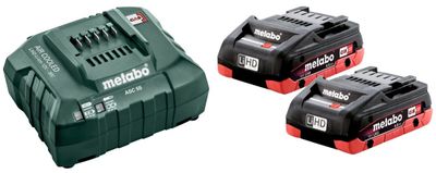 Metabo Basis-set 2 x LiHD 4.0 Ah + Lader ASC 55 - 685163000