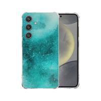 Samsung Galaxy S25 Hoesje - Painting Blue TPU Antishock Samsung Galaxy S25 Hoesje - Painting Blue TPU Antishock