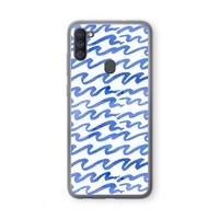 Blauwe golven: Samsung Galaxy A11 Transparant Hoesje