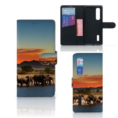 OPPO Find X2 Pro | Telefoonhoesje | Met pasjeshouder | Olifanten