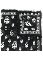 Alexander McQueen foulard à motif tête de mort - Noir