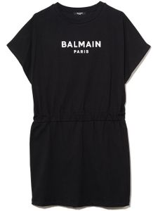 Balmain Kids robe à logo imprimé - Noir