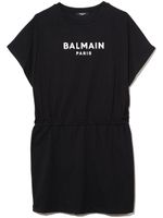 Balmain Kids robe à logo imprimé - Noir - thumbnail