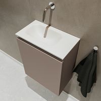 Mondiaz Ture 40cm toiletmeubel smoke met wastafel talc links geen kraangat