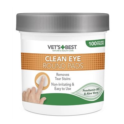 Vets Best clean eye round pads