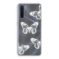 White butterfly: Oppo A91 Transparant Hoesje
