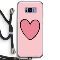 Hartje: Samsung Galaxy S8 Transparant Hoesje met koord