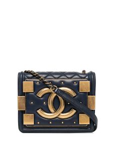 CHANEL Pre-Owned sac à bandoulière Flap Boy Brick mini (2016) - Bleu