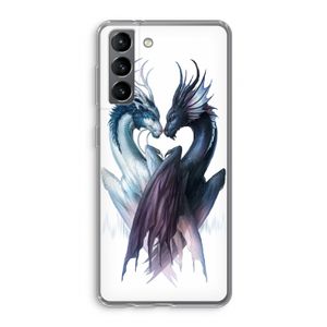 Yin Yang Dragons: Samsung Galaxy S21 Transparant Hoesje