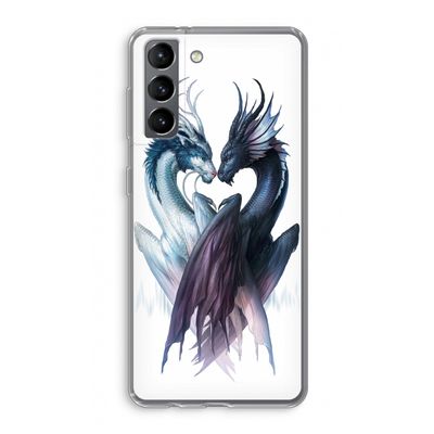 Yin Yang Dragons: Samsung Galaxy S21 Transparant Hoesje