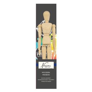 Houten ledenpop/tekenpop man anatomie 30 cm