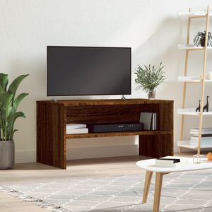 Tv-meubel 80x40x40 cm bewerkt hout bruineikenkleurig