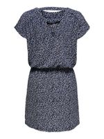 ONLY jurk ONLMARIANA van gerecycled polyester zwart/donkerblauw - thumbnail