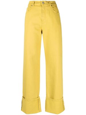 P.A.R.O.S.H. pantalon à coupe droite - Jaune