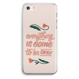 Optimistic flower girl: iPhone 5 / 5S / SE Transparant Hoesje